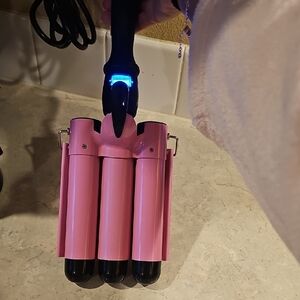 Trademark 3 Barrel Pink and Black Hair Waver Up To 450 Heat